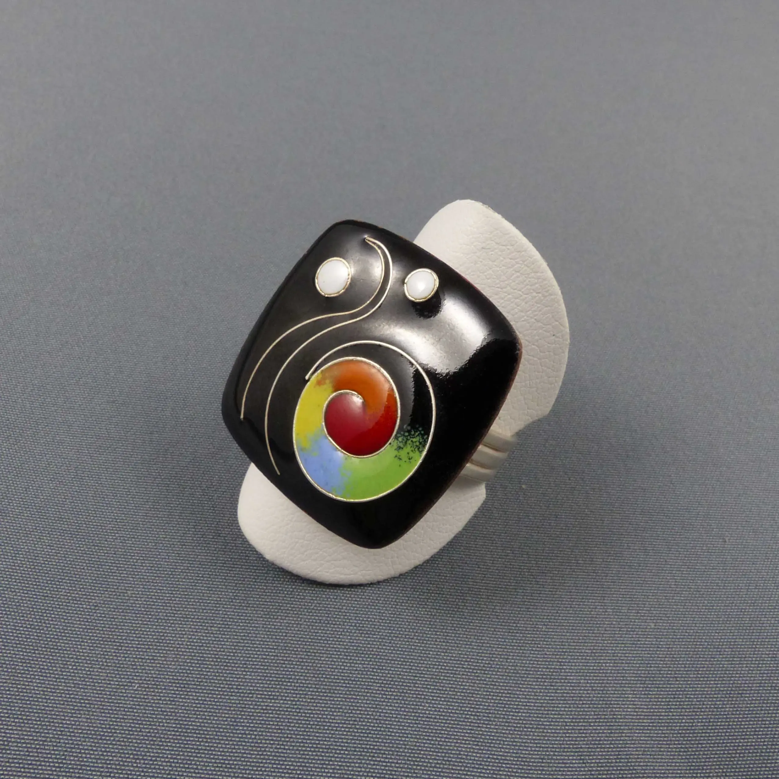 Bague ALPHA Maxi noir COSMOS