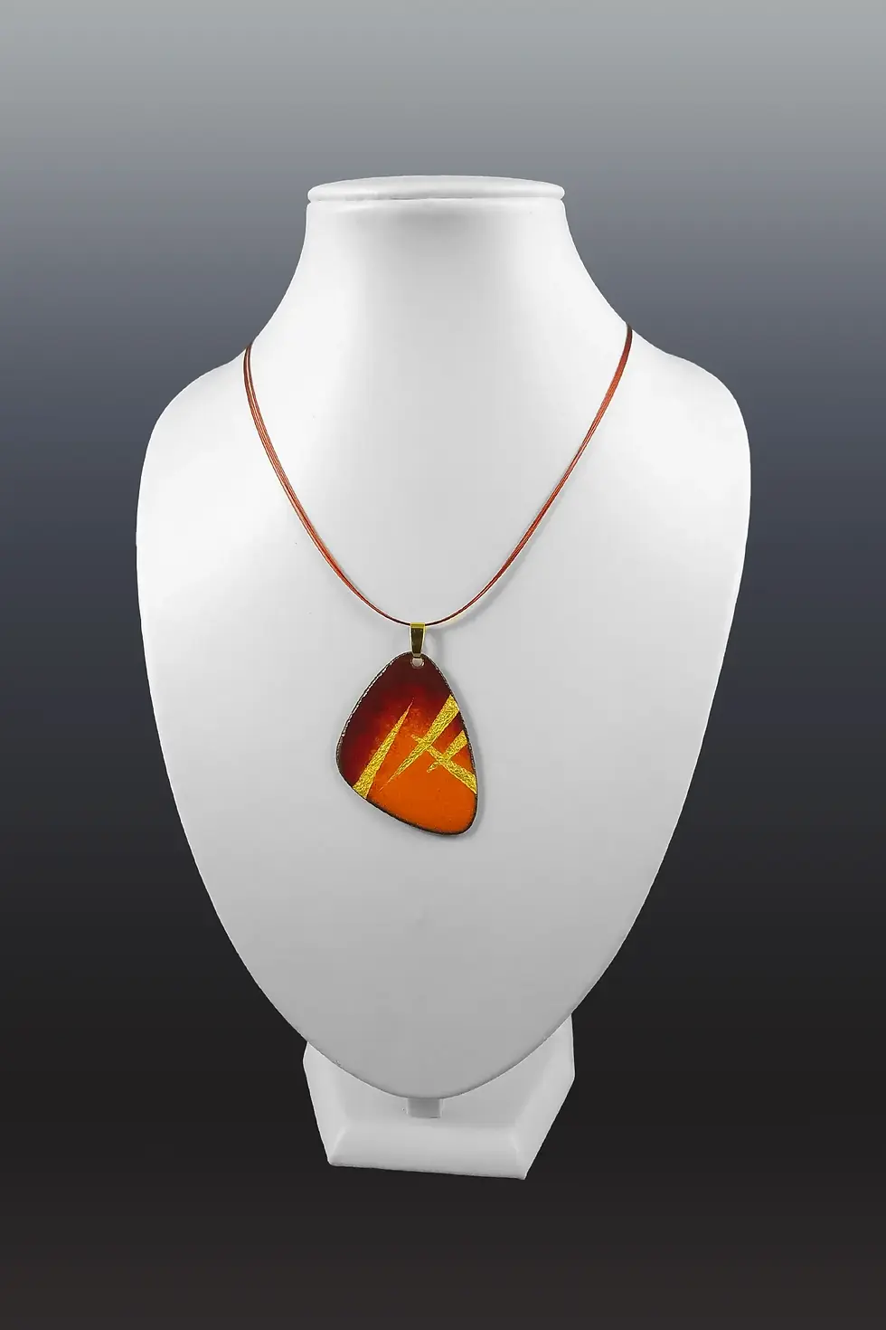 pendentif ASSYMA maxi orange ZIZAG OR