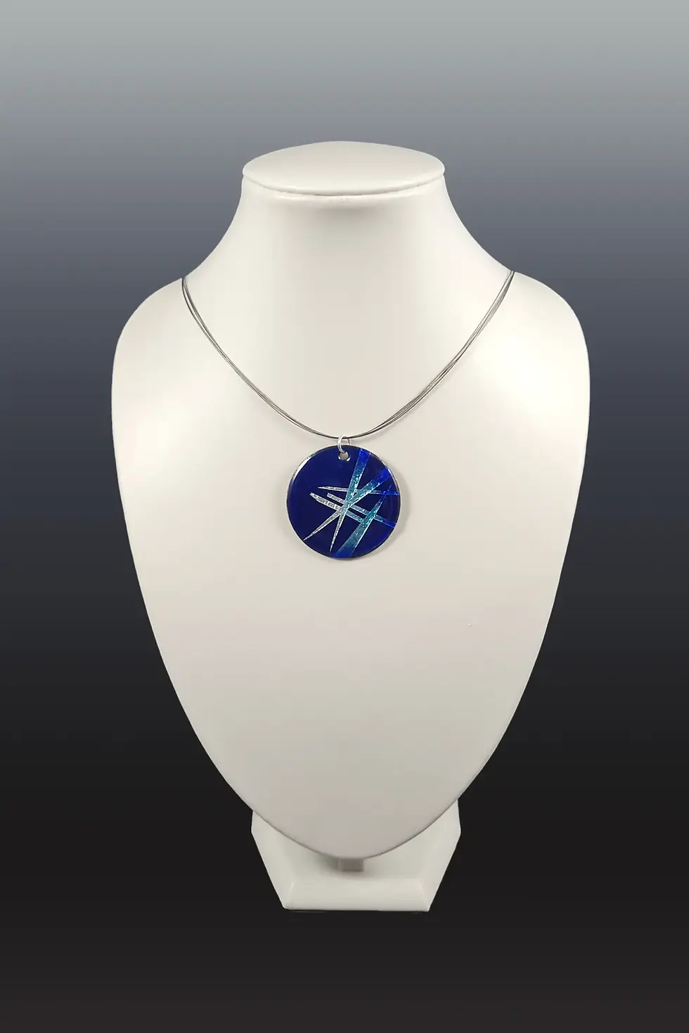pendentif LUNA Medium bleu ZIGZAG