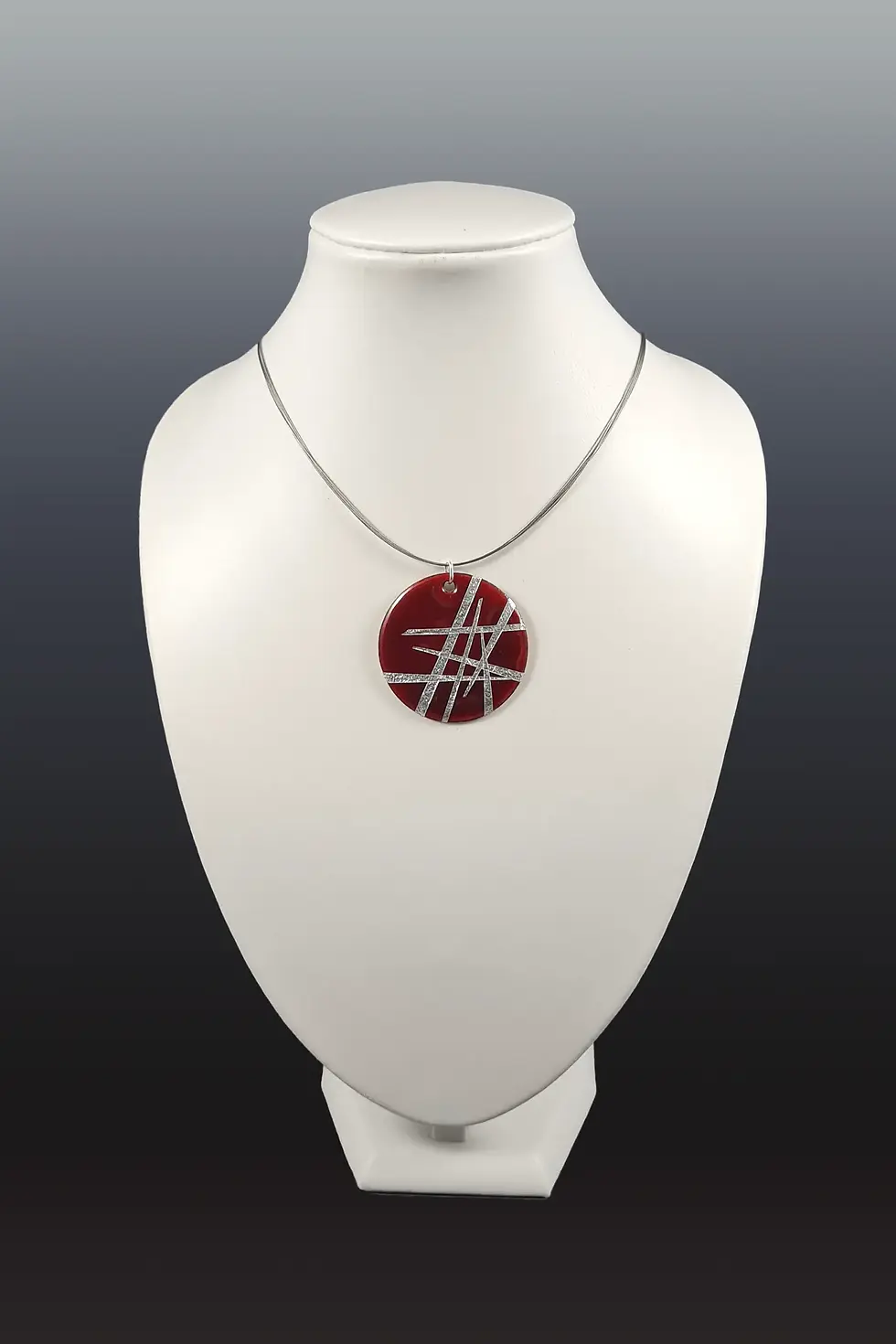 pendentif LUNA Medium bordeaux ZIGZAG