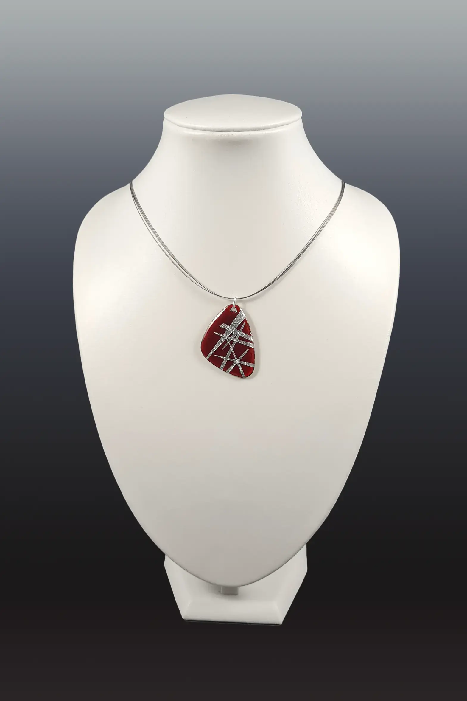 pendentif ASSYMA Mini bordeaux ZIGZAG