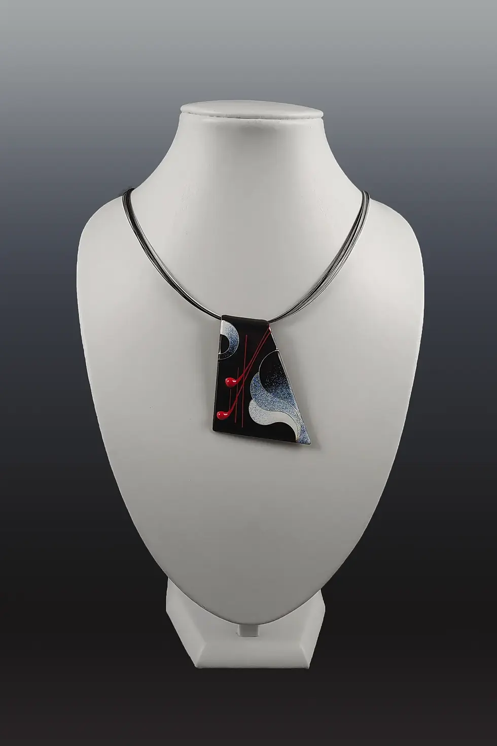 pendentif TRAPEZE Maxi noir VAGUES