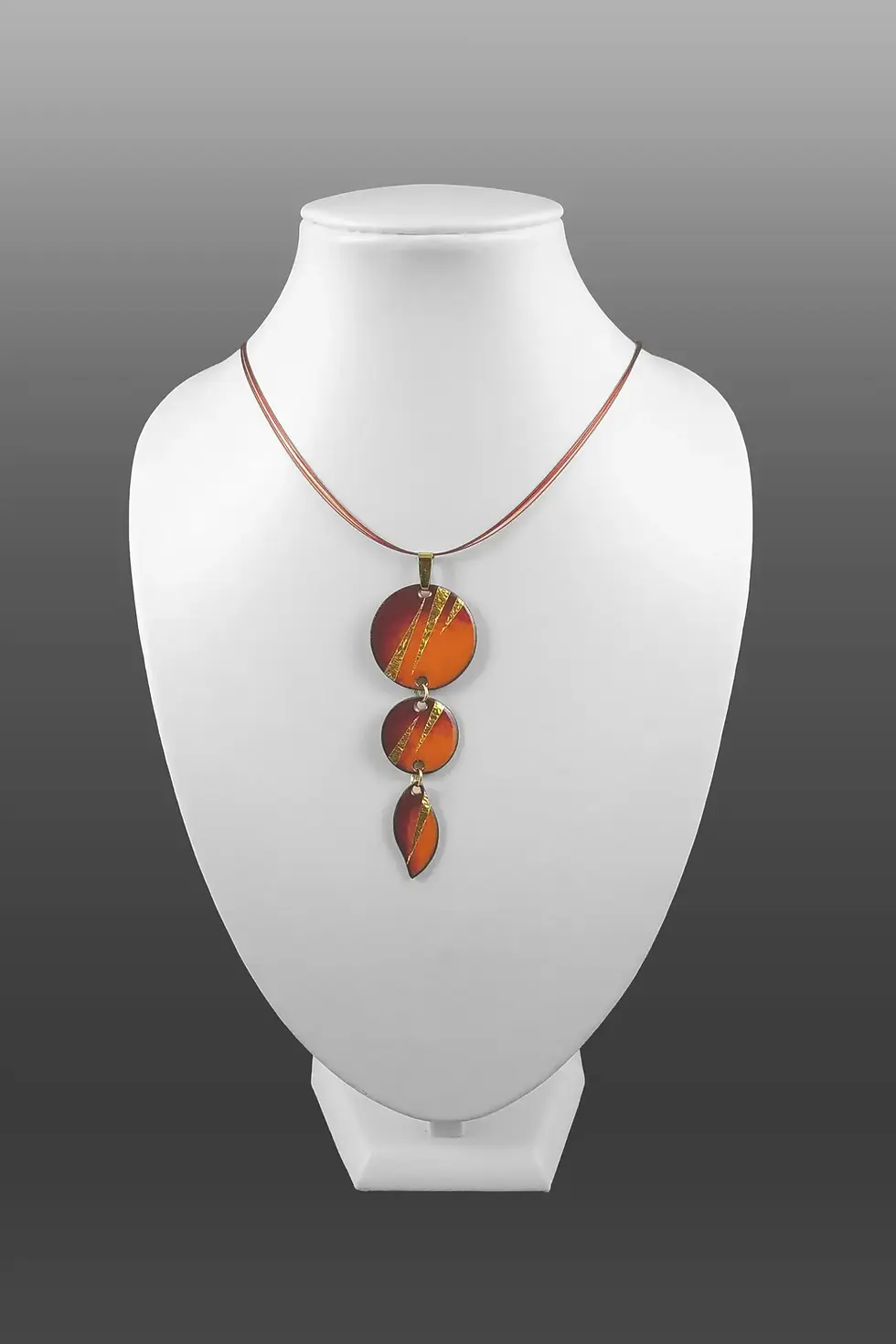 pendentif GOUTTE orange ZIZAG OR