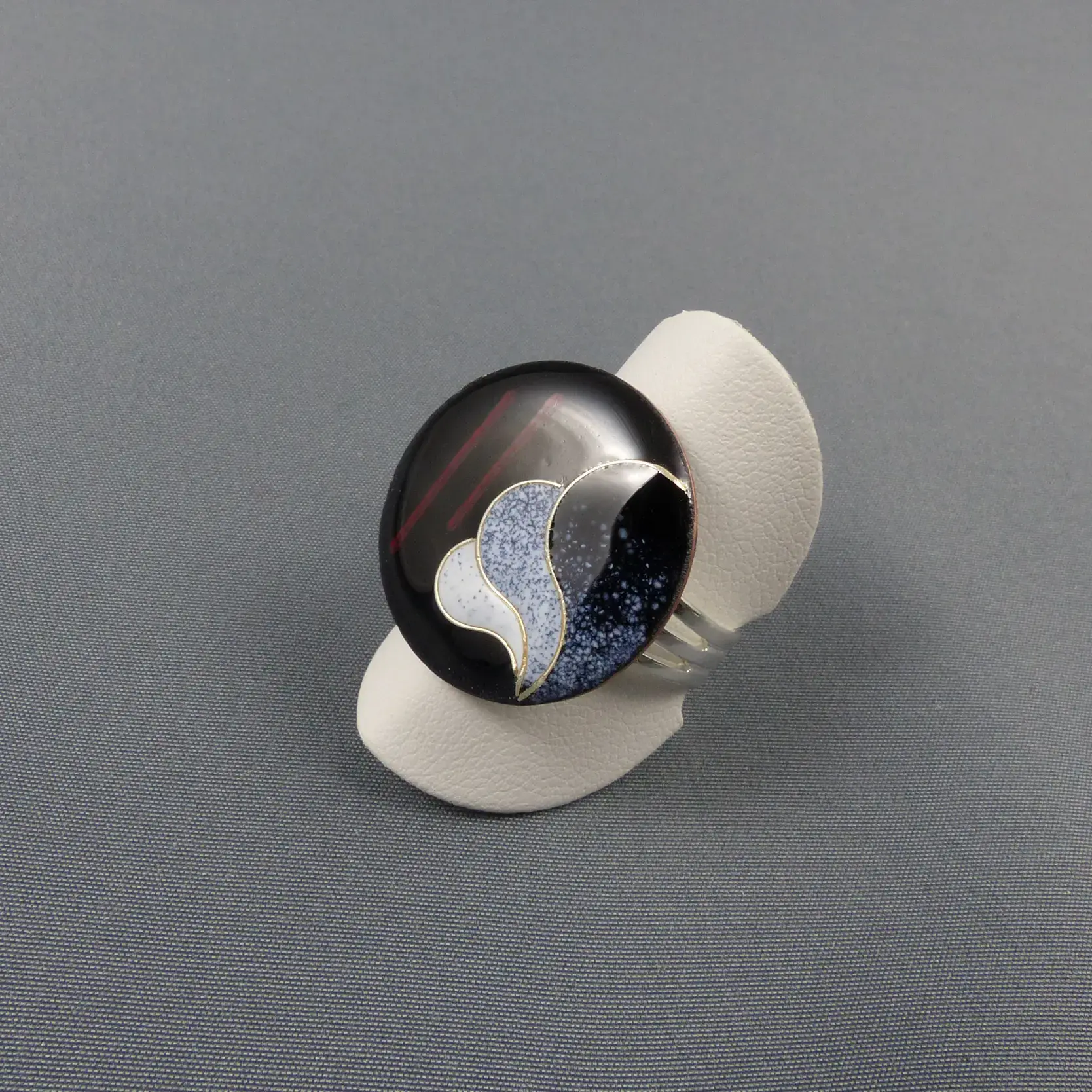 bague LUNA Mini noir VAGUES