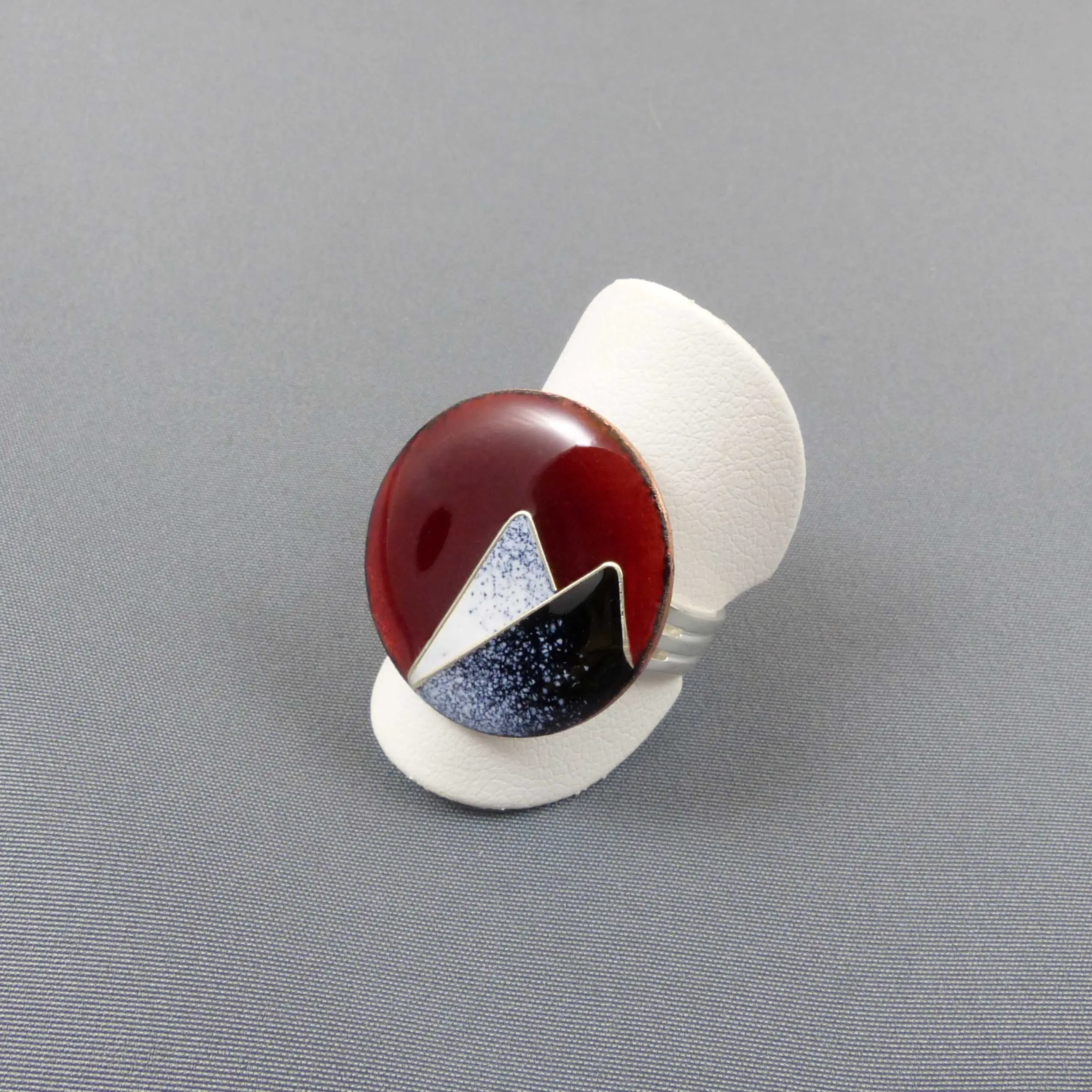 bague LUNA Mini bordeaux PLUMES