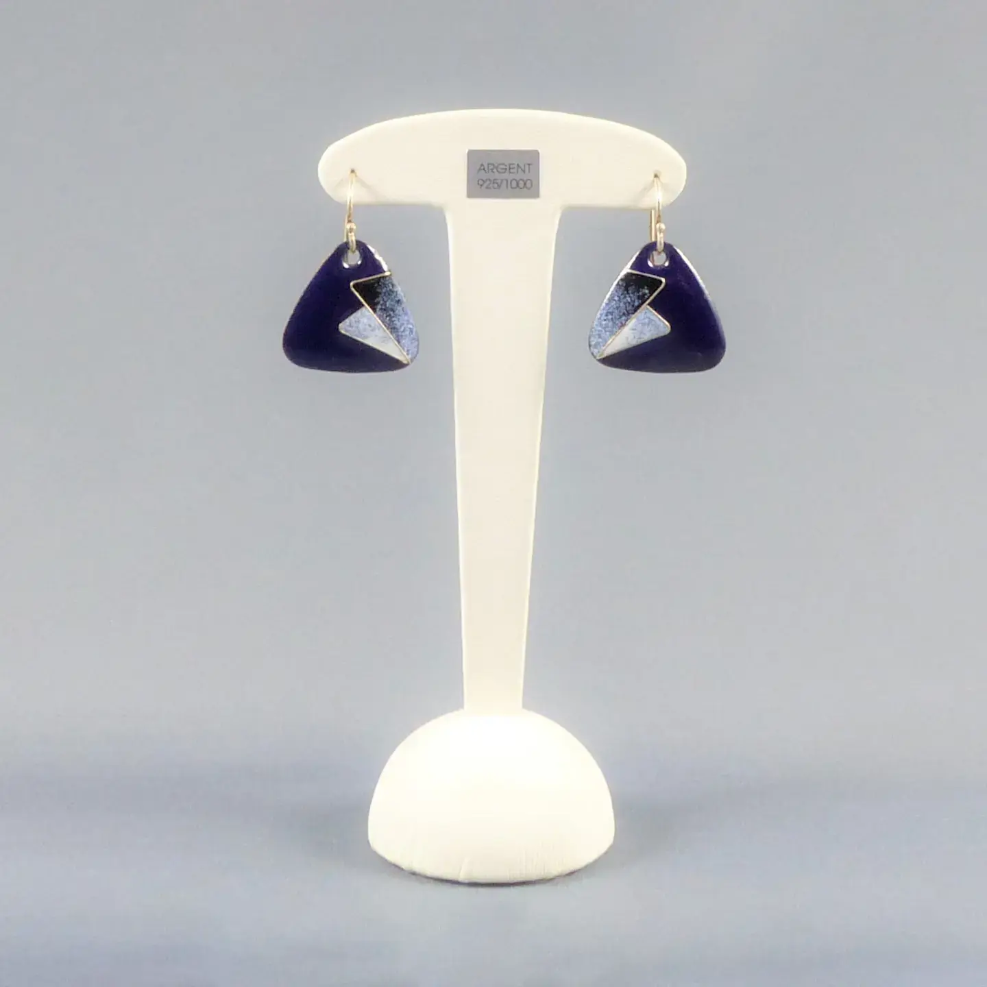 Boucles d’oreilles MINI DUNE bleu « PLUMES»