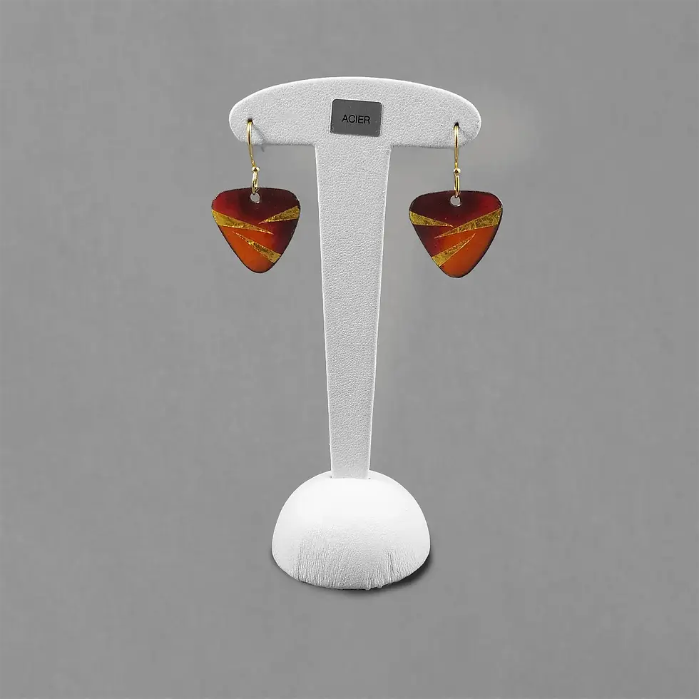 Boucles d’oreilles MINI INTRIA orange « ZIGZAG OR»