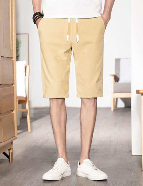 Thumbnail: Youth Fashion Casual Cotton Linen Shorts