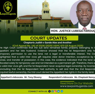 High Court affirms that a purchaser cannot acquire a valid interest in customary family land from a non-owner, especially where due diligence is lacking.