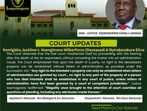 Once a party to a matrimonial dispute dies, the cause of action based on marriage or matrimonial property becomes untenable. Claims must thereafter be pursued through succession proceedings, not civil