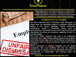 A Termination Letter Disguised as a Dismissal Is Unlawful, and Failure to Follow Internal HR Manuals Can, in Itself, Render a Dismissal Unlawful. Industrial Court Rules.