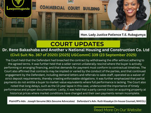 High Court Clarifies Contractual Obligations, Breach, and Remedies in Naalya Pride Apartments Condominium Dispute.