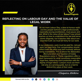 REFLECTING ON LABOUR DAY AND THE VALUE OF LEGAL WORK