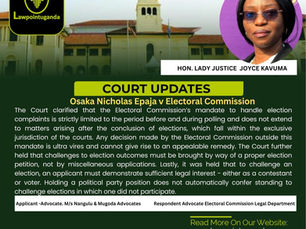 Merely holding a political or organizational position does not automatically confer standing to challenge an election. High Court Rules