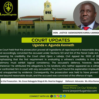 Major Win for Data Protection and Privacy as Kabale High Court Convicts Accused in Rape Case Involving Minor