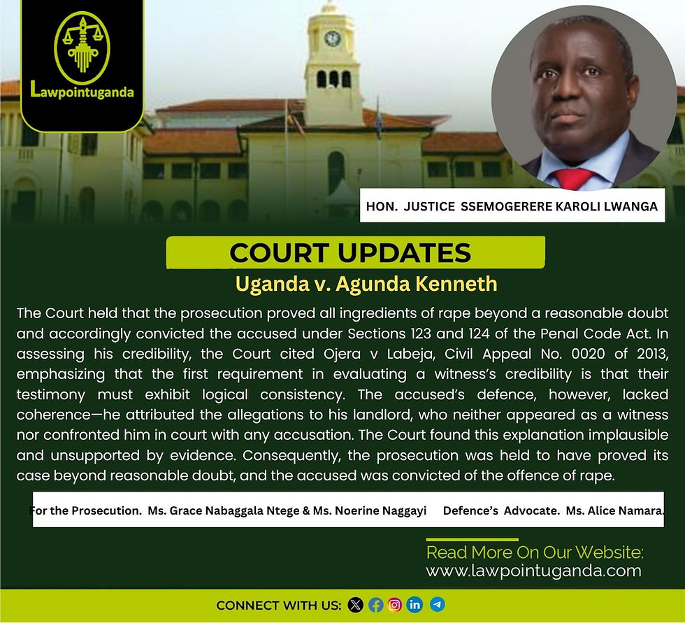 Major Win for Data Protection and Privacy as Kabale High Court Convicts Accused in Rape Case Involving Minor