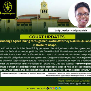 A breach that frustrates the purpose of a land sale voids the contract and restores ownership to the vendor. Affirms the High Court at Kampala.
