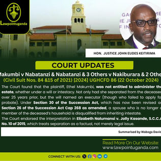 High Court Reaffirms The Legal Principle That Separated Spouses May Forfeit Their Inheritance Rights, Even if They Remain Married, if They Are Not Part of The Deceased’s Household at The Time of Death