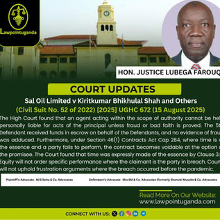 High Court affirms that under Section 46(1) Contracts Act Cap 284, where time is of the essence and a party fails to perform, the contract becomes voidable at the option of the promisee.