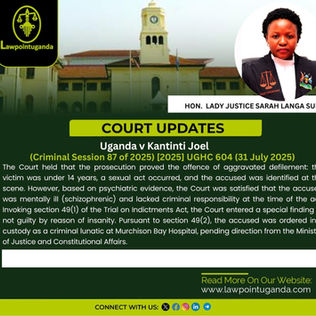 High Court finds the accused not guilty of aggravated defilement because of Insanity.