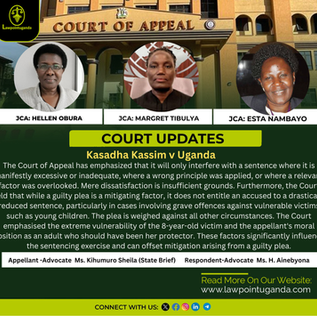 While a guilty plea is a mitigating factor, it does not entitle an accused to a drastically reduced sentence, particularly in cases involving grave offences against minors. Court of Appeal Rules.