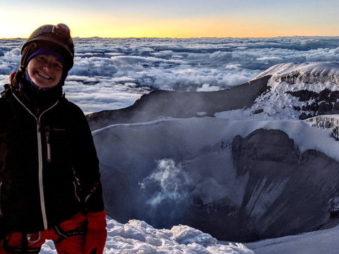 Cotopaxi crater in "Mountaineering in Ecuador" by Michelle Riband, Beyond the Brambles