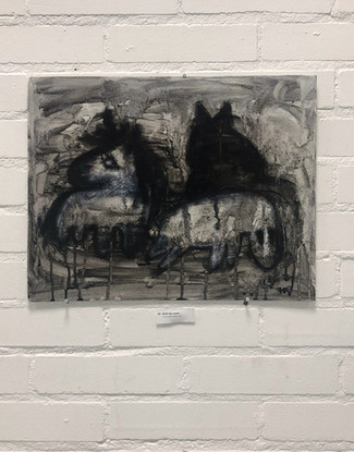 Hannah Fällman akryltavla från utställningen Mellan hemmets fyra väggar på FRIGalleri i Umeå