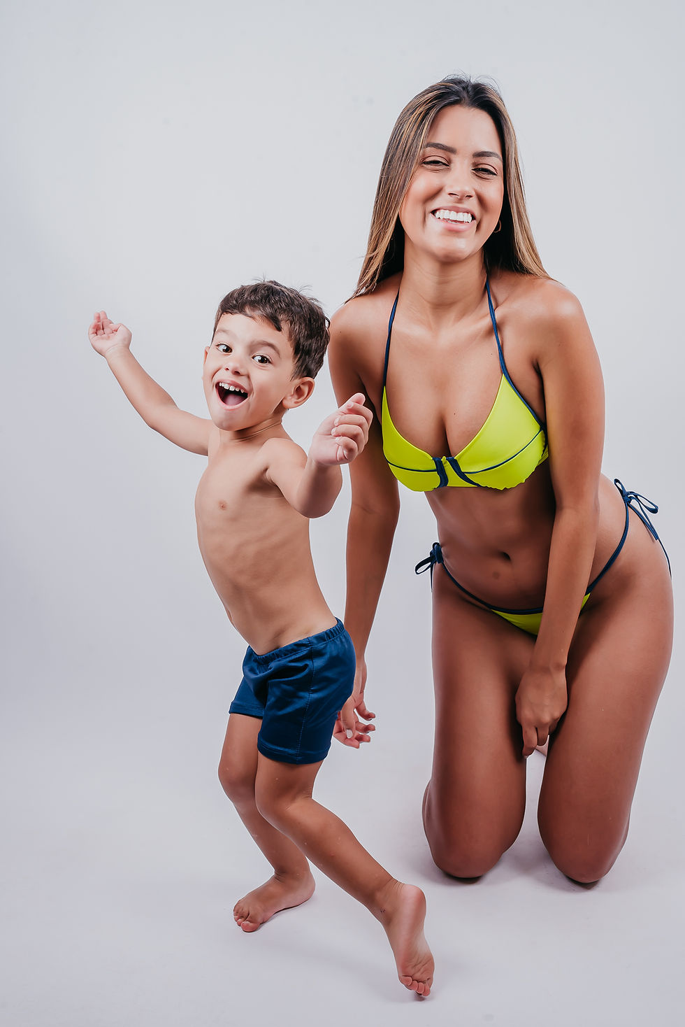 Miniatura: Conjunto Mãe e Filho meia taça yelowblue