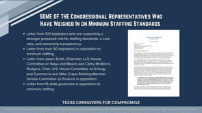 LEGISLATIVE UPDATE ON STAFFING STANDARDS, CARE RATIO, OWNERSHIP TRANSPARENCY