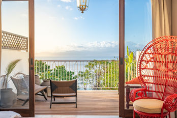 bedroom ocean view at Villa Solis, Penida Villa Pesona
