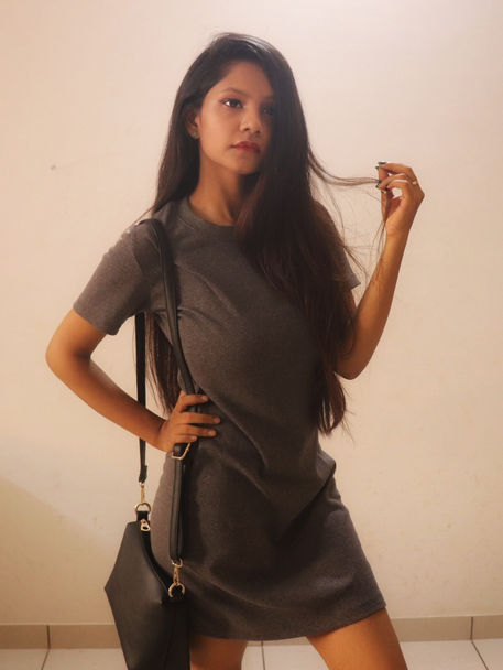 A Grey Bodycon dress