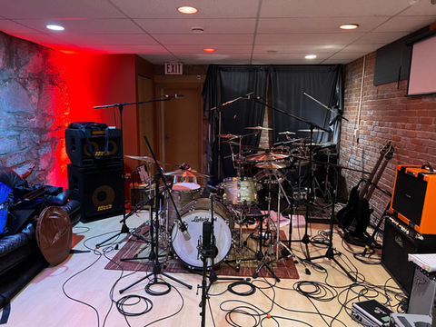 Recording in progress at Apricot Music Studios