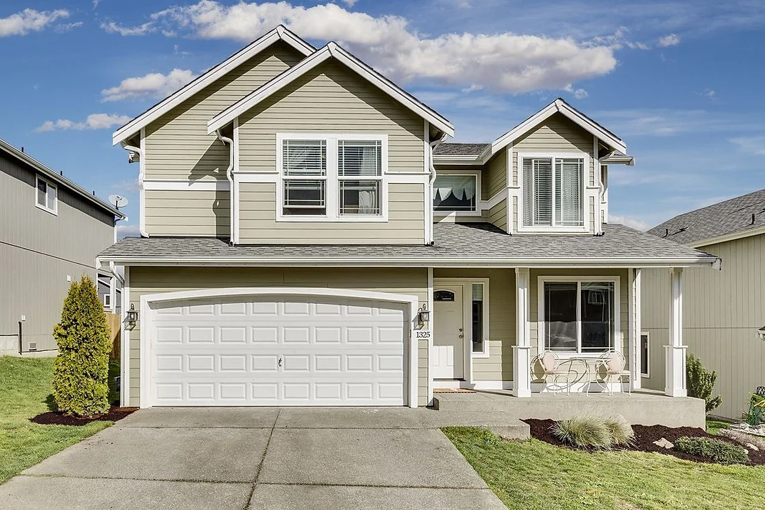 Residential home with concrete driveway