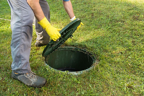 Cleaning and unblocking septic system and draining pipes