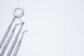 Dental equipment on white background closeup image