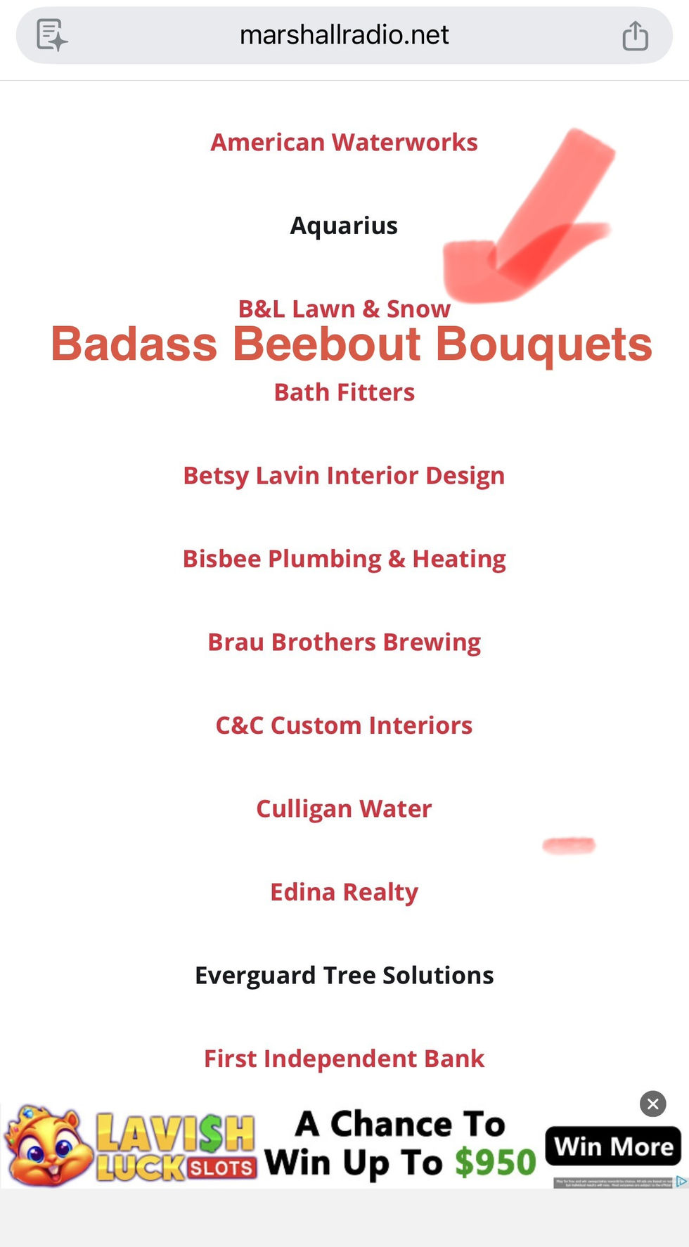 Homeshow vendor list