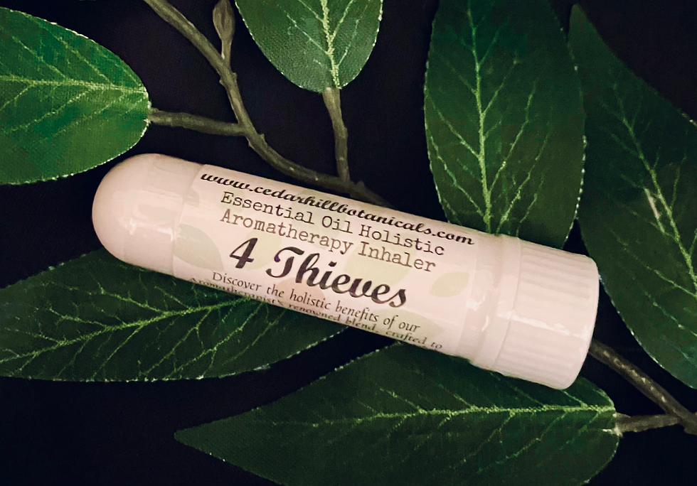 Cedar Hill Botanicals 4 Thieves essential oil aromatherapy inhaler.