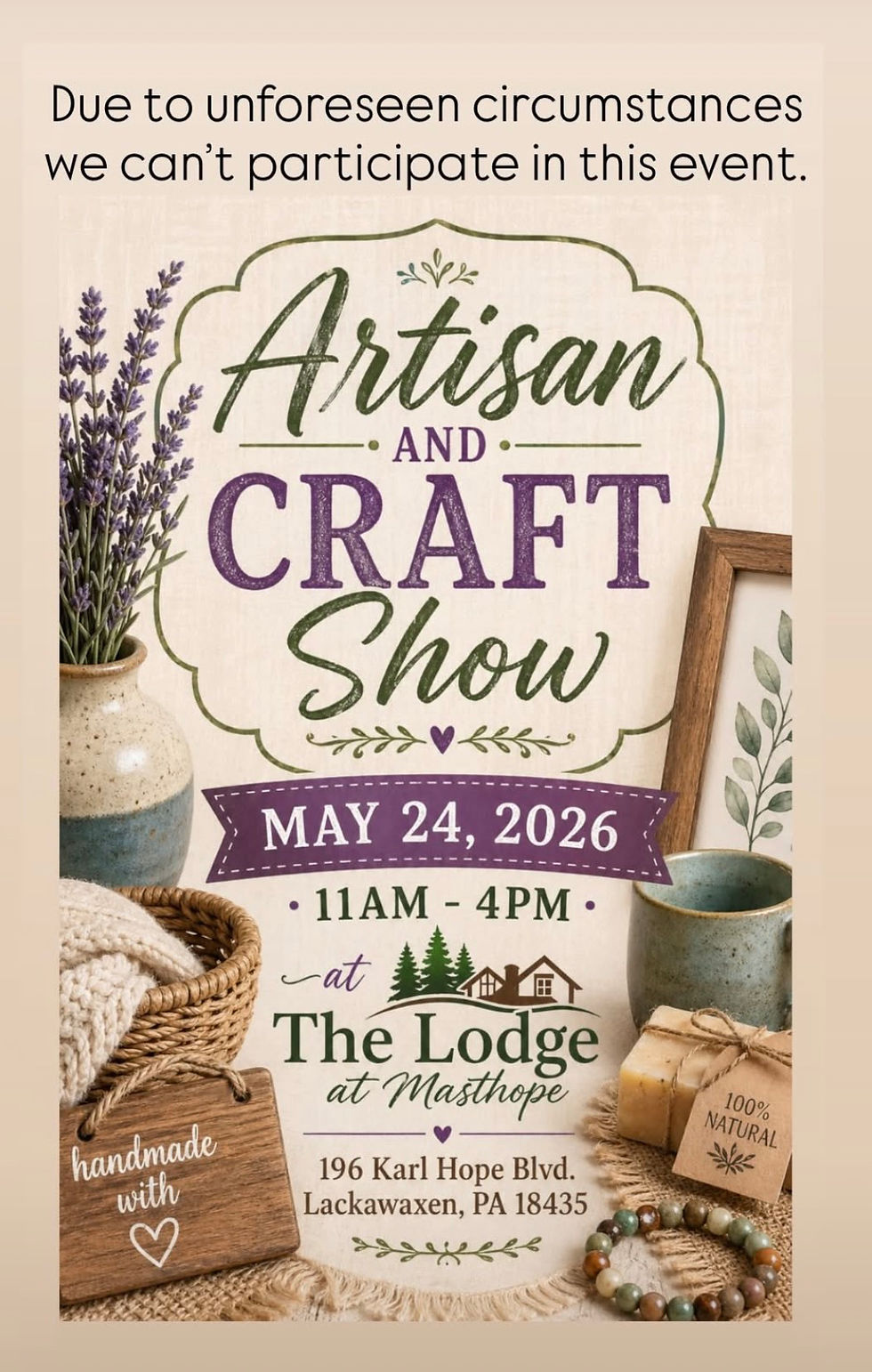 Not Participating - Masthope Mountain Community Craft Fair