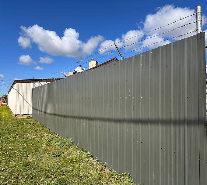 Sheet metal fence
