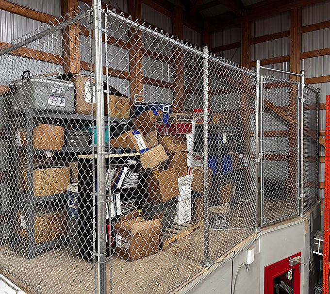 Chain link fence surface mounted