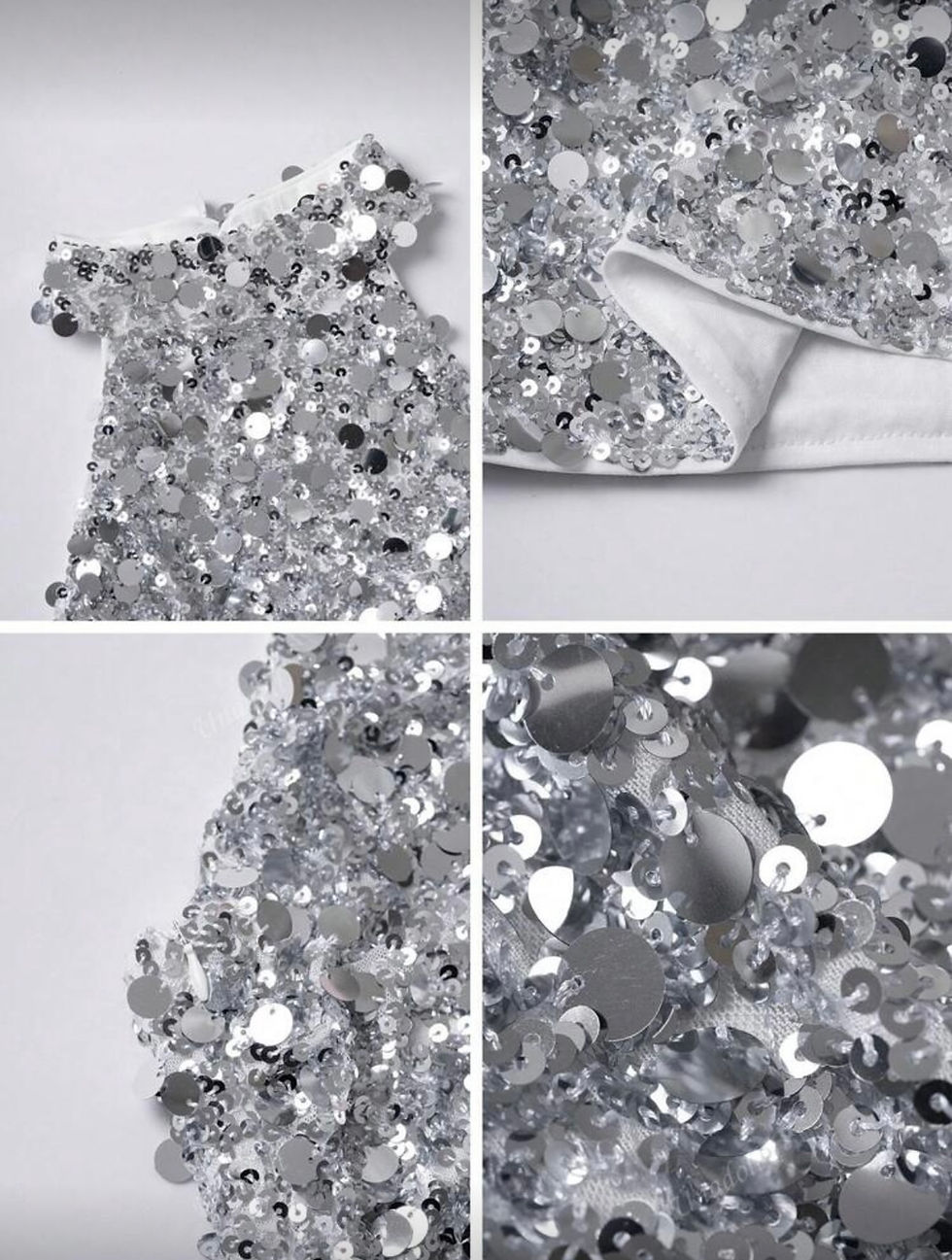 Miniatura: Vestido Plateado Bordado