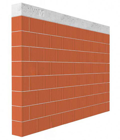 ventilated facade in extruded ceramic