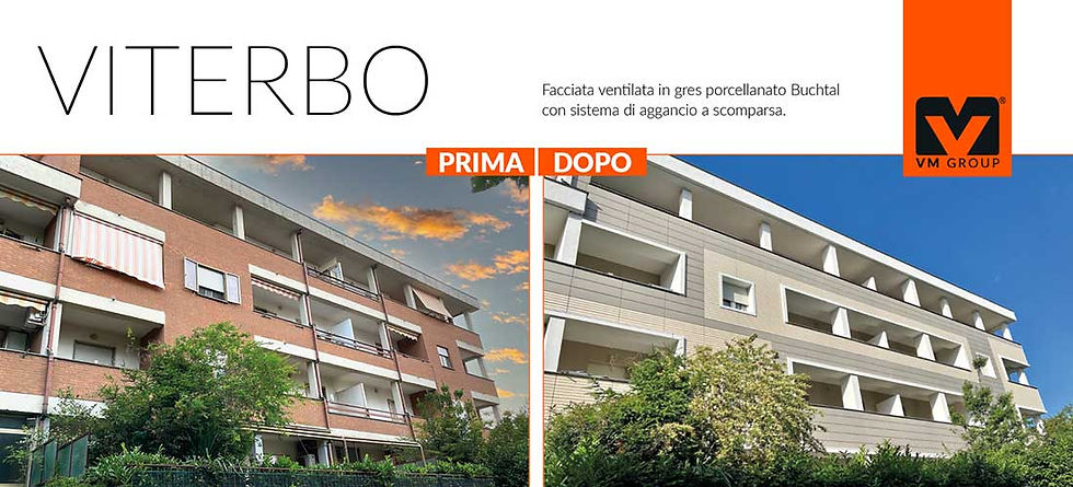 facciata ventilata in gres porcellanato estruso