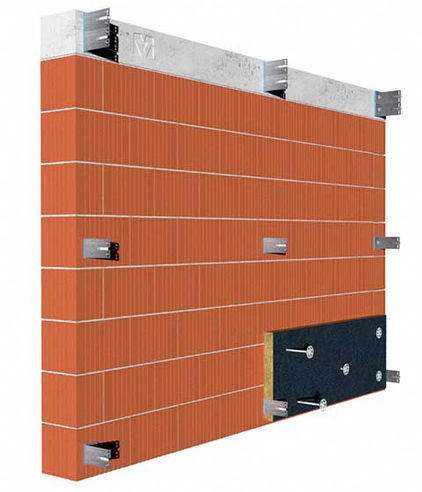 ventilated facade in extruded ceramic