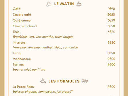 Création de menus personnalisés