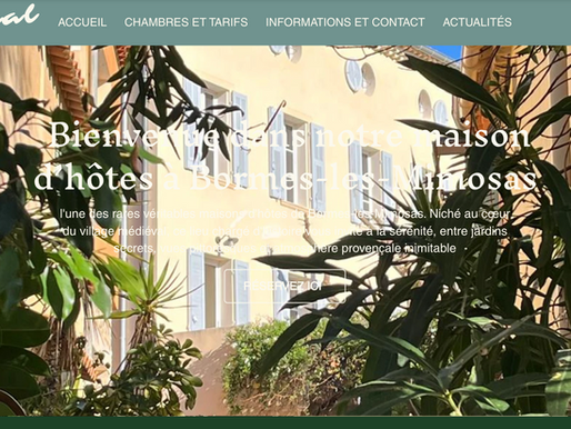  Le Nouveau Site Web d’une Chambre d’Hôte à Bormes-les-Mimosas