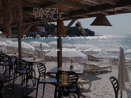 création site web pazzi plage restaurant plage