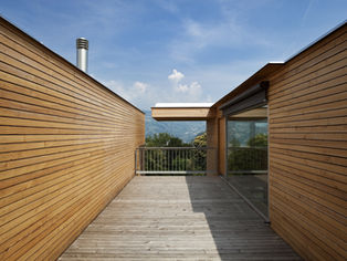ecological sustainable architecture with wood cladding