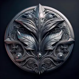 プラチナをモチーフにしたアール・ヌーヴォー調のジュエリーデザイン彫刻