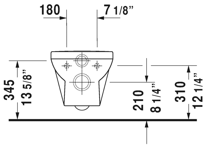 Thumbnail: Duravit No.1 Rimless Wall Mounted Toilet 256209